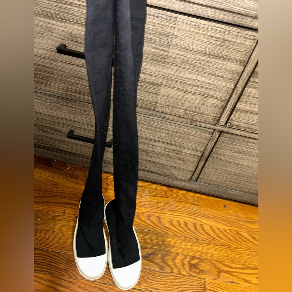 Rick owens drkshdw ramones thigh high sock boot